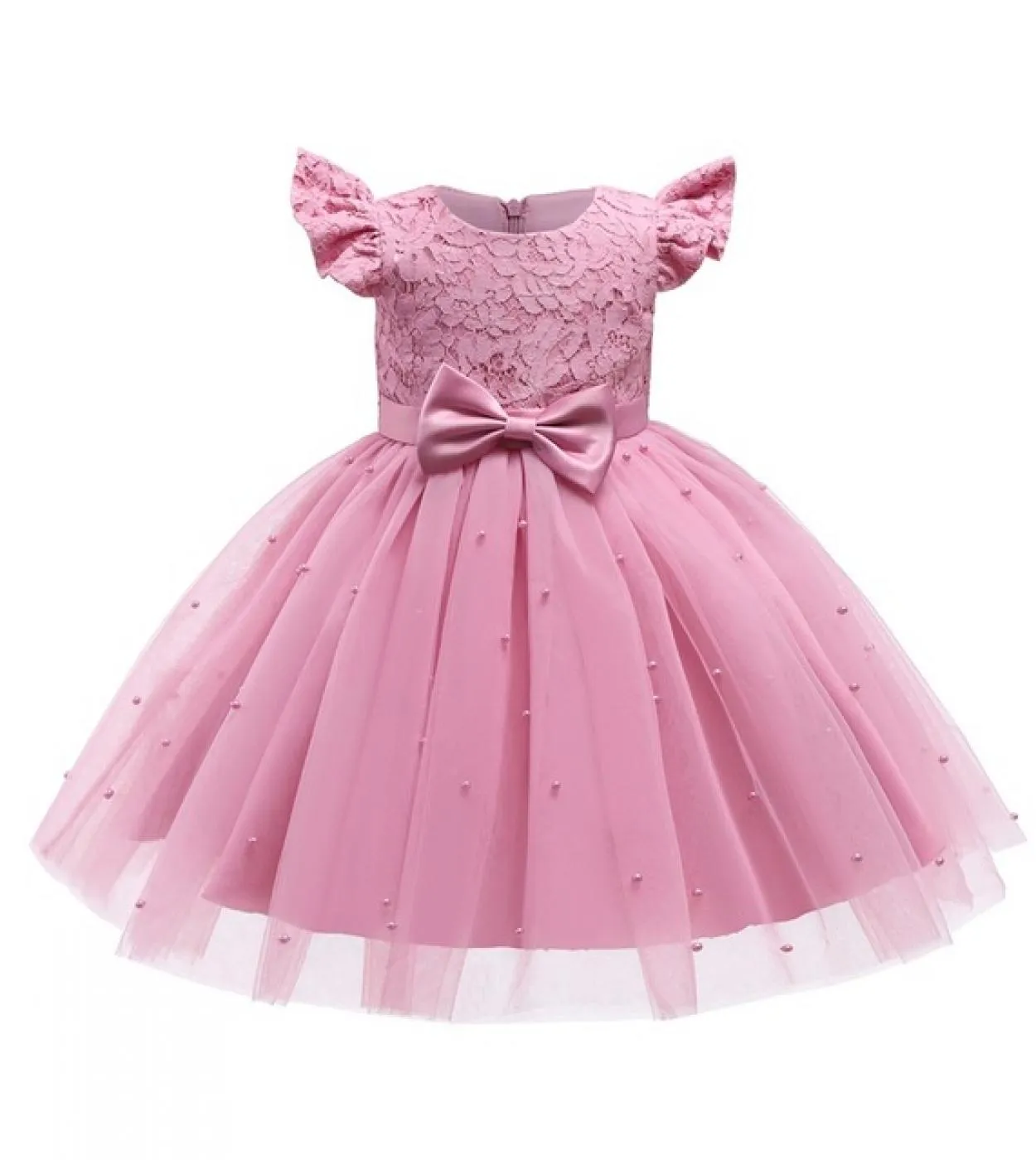 1 ° Festa di Compleanno Neonate Vestiti 2022 Nuovo Fiore Abito Da Sposa In Pizzo 15 Anni Di Natale Principessa Paillettes Senza