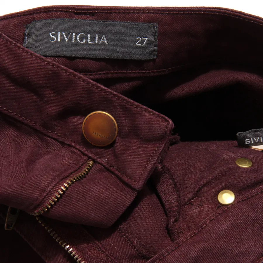 1899Z jeans donna SIVIGLIA pantalone trouser burgundy pants woman