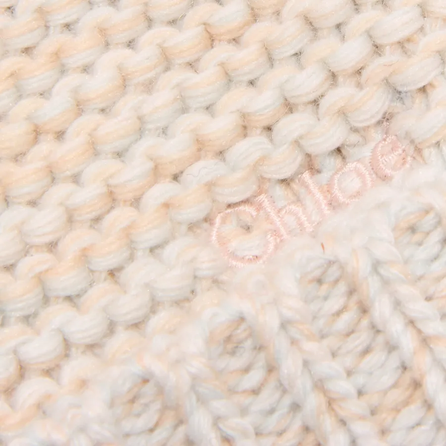 4771U cuffia bimba CHLOE' beige/light blue cappello hat kid girl