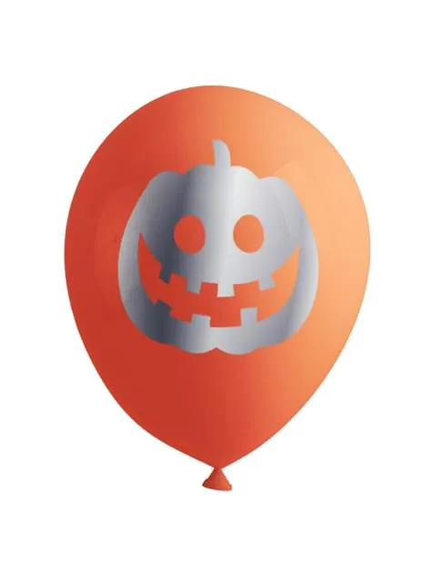 8 palloncini con zucca di Halloween - Happy Halloween