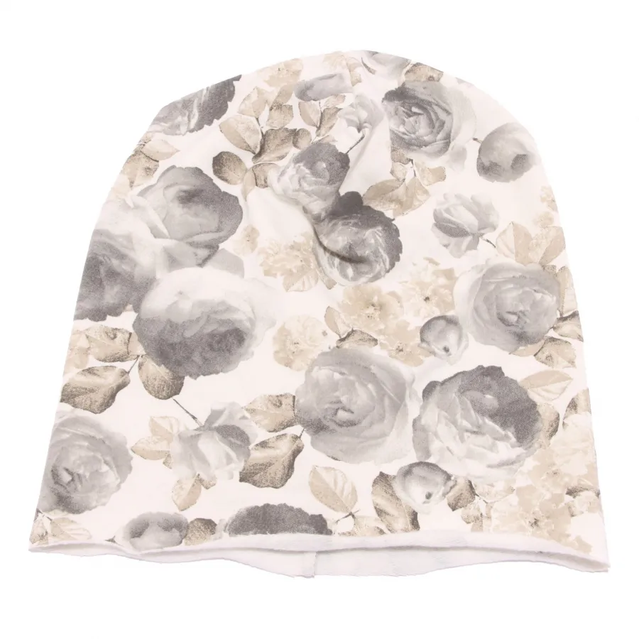 8271W cuffia donna NO BRAND floral cotton hat beanie woman