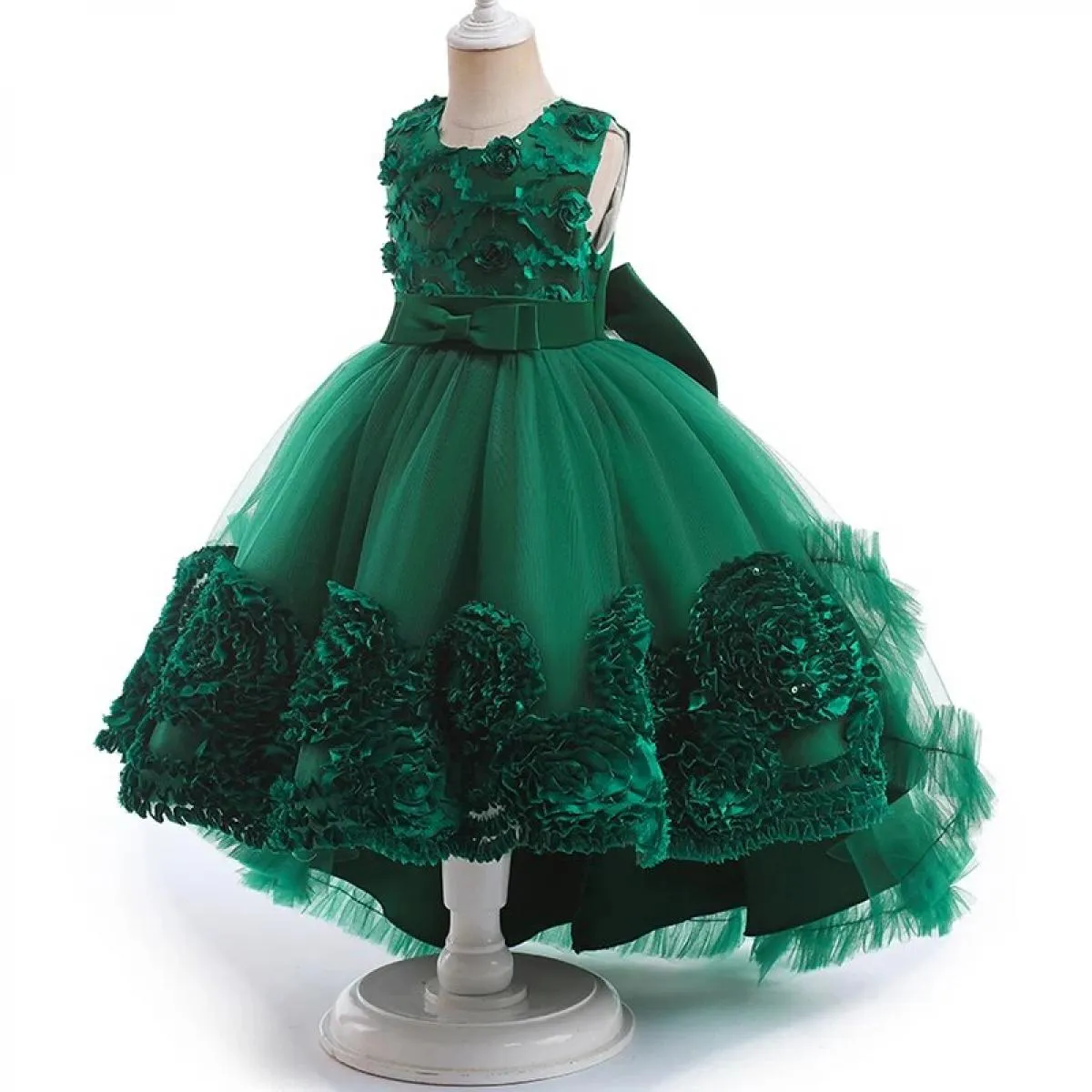 Abito da principessa di Natale per ragazza, matrimonio, festa di compleanno, costume per bambini, con fiocco, abito da ballo, el
