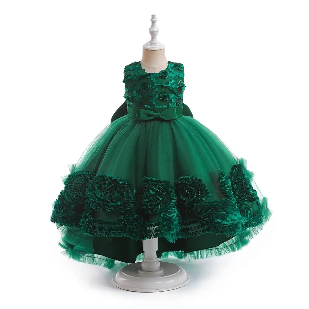 Abito da principessa di Natale per ragazza, matrimonio, festa di compleanno, costume per bambini, con fiocco, abito da ballo, el