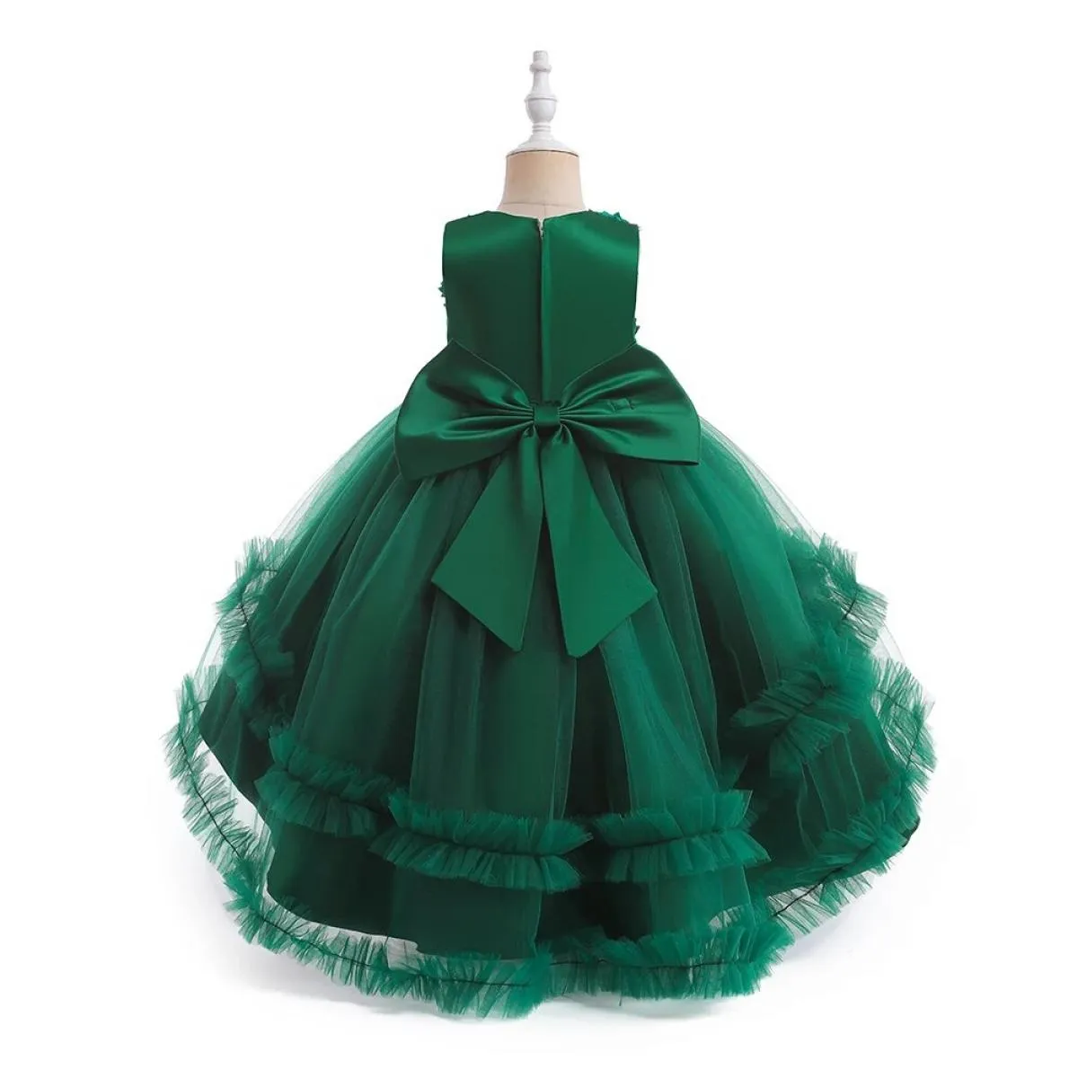 Abito da principessa di Natale per ragazza, matrimonio, festa di compleanno, costume per bambini, con fiocco, abito da ballo, el