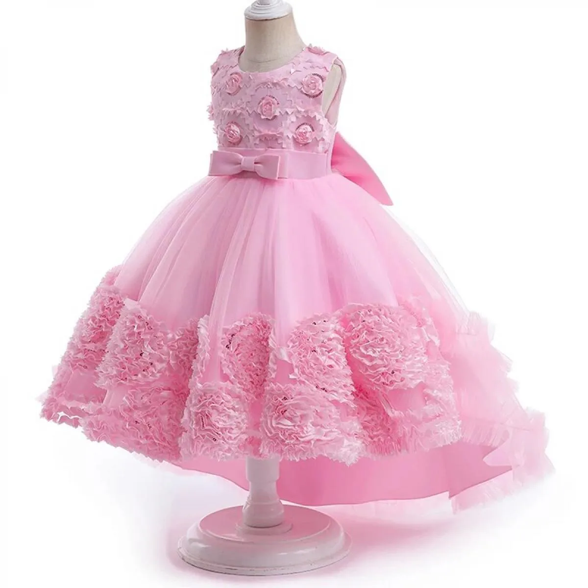 Abito da principessa di Natale per ragazza, matrimonio, festa di compleanno, costume per bambini, con fiocco, abito da ballo, el