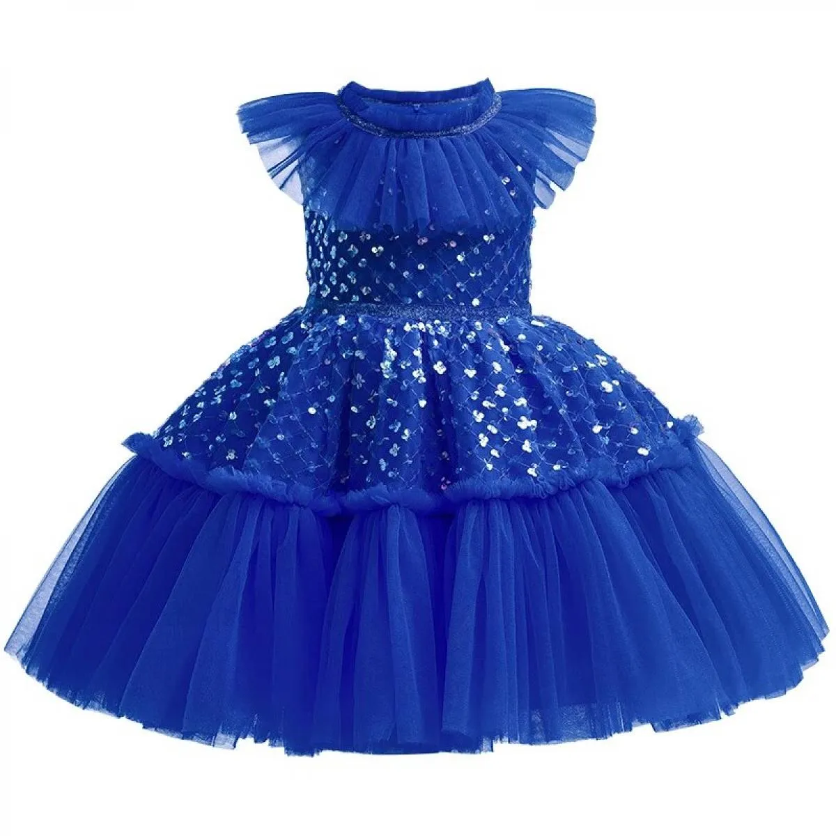 Abito da principessa in rete con paillettes, abito natalizio per ragazze, vestito da ballo per ragazze, Natale