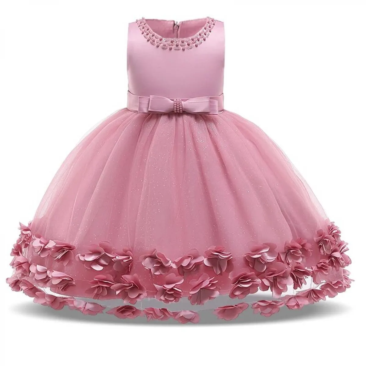Abito da principessa per ragazze da sposa per bambini Festa di Natale Elegante abito da ballo 3 4 5 6 7 Tutu di perline di compl