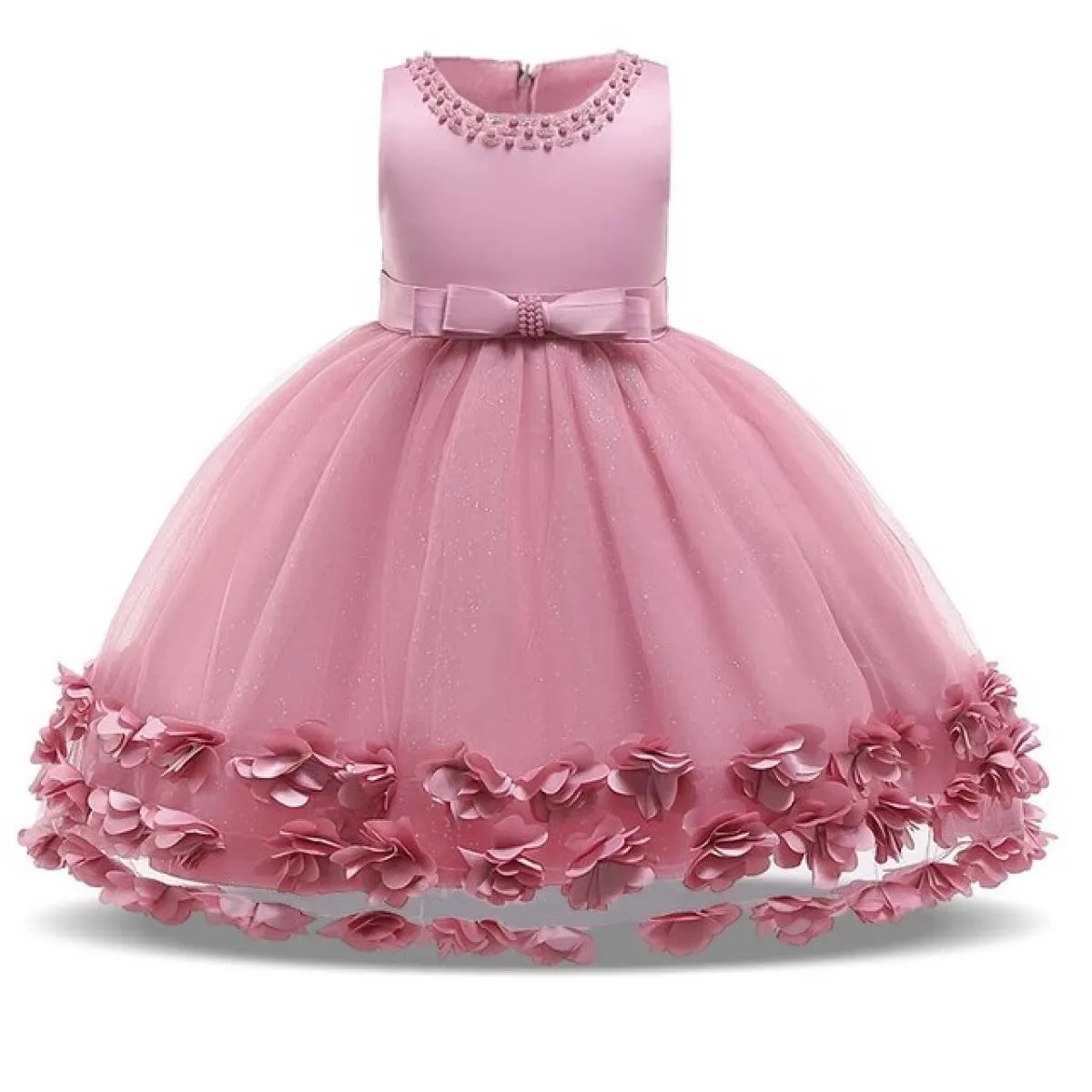 Abito da principessa per ragazze da sposa per bambini Festa di Natale Elegante abito da ballo 3 4 5 6 7 Tutu di perline di compl