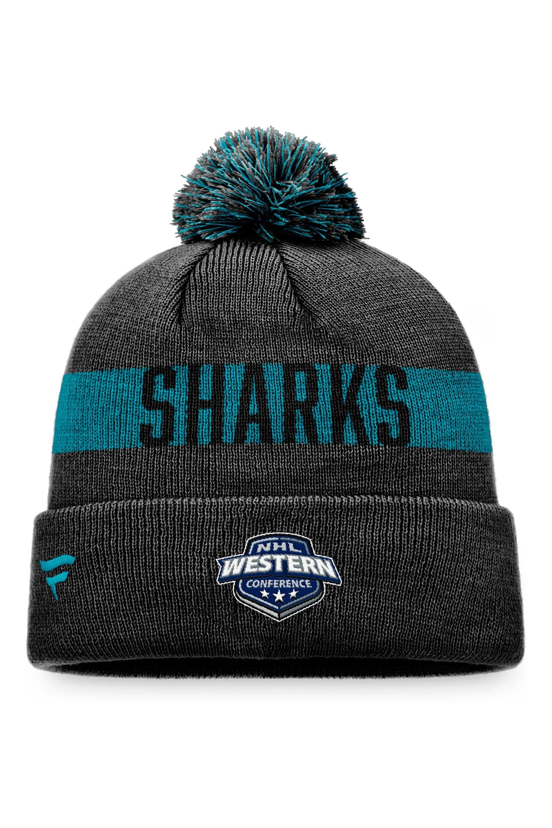 adidas NHL - San Jose Sharks Fundamental - Cappello con pompon