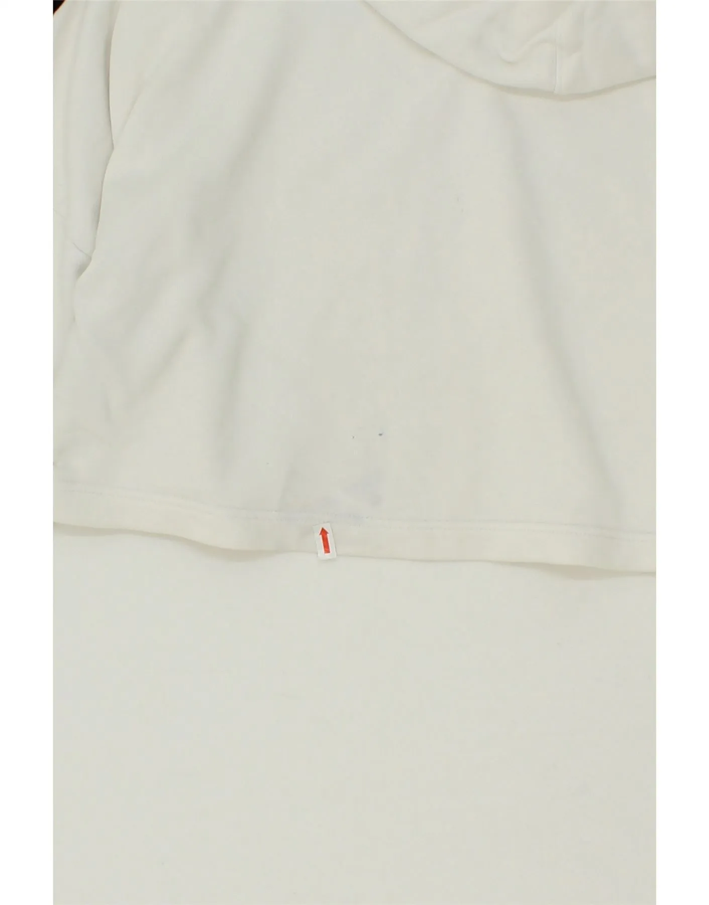 ADIDAS Womens Crop Oversized Hoodie Jumper UK 8 Smalll White Cotton
