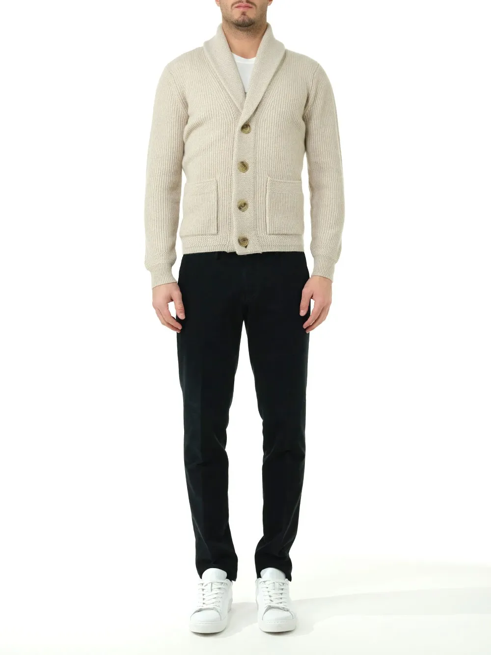   Al Duca D'aosta  Cardigan in cashmere beige  