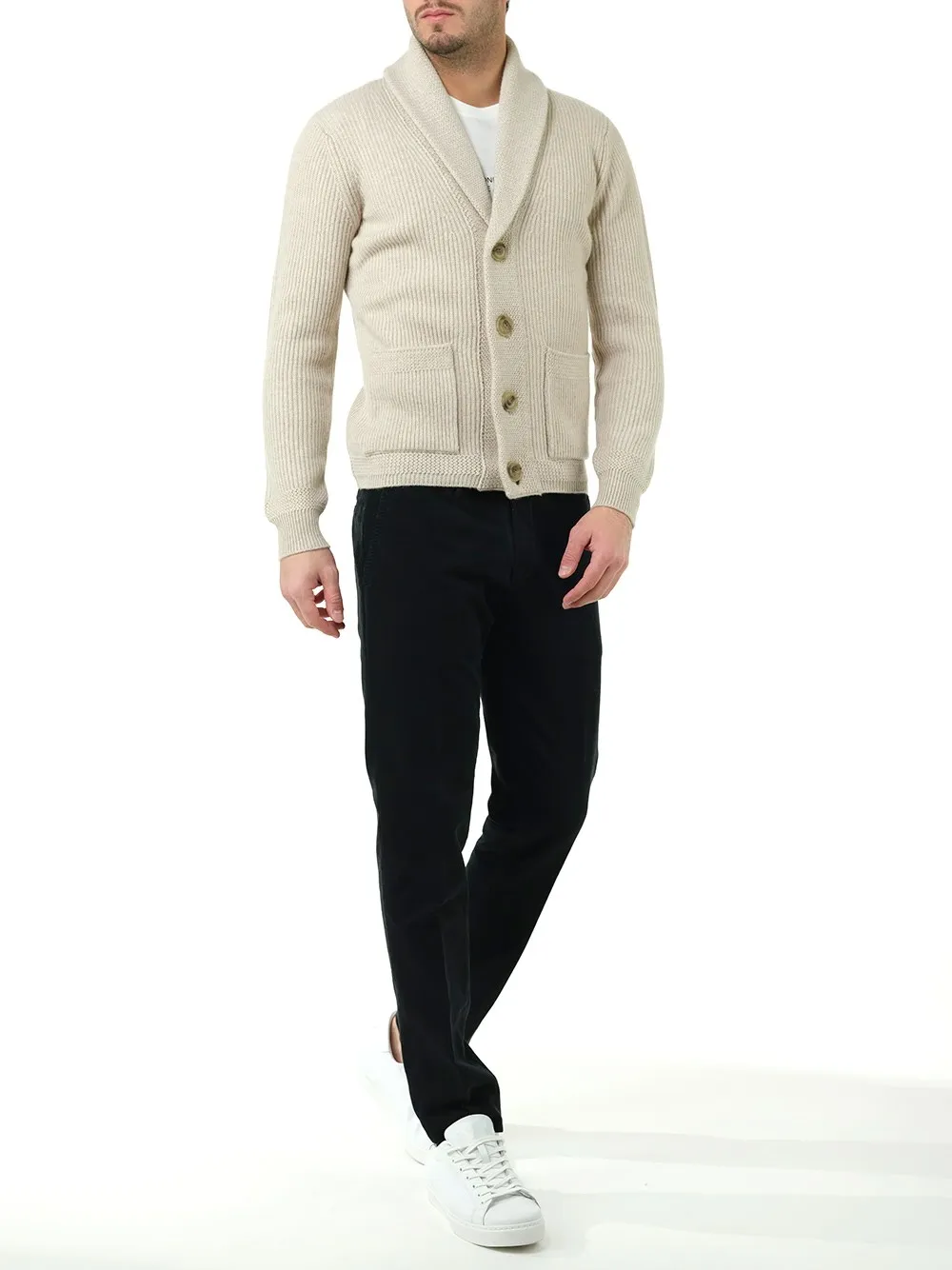   Al Duca D'aosta  Cardigan in cashmere beige  