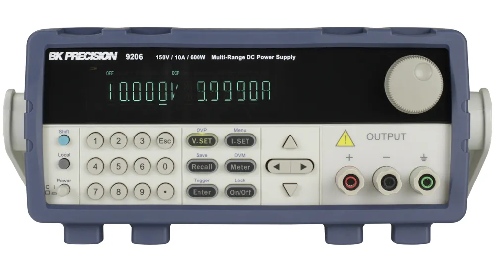 Alimentatore da banco BK Precision BK9206B, 1 uscita, 150V, 10A, 600W, Cert. LAT