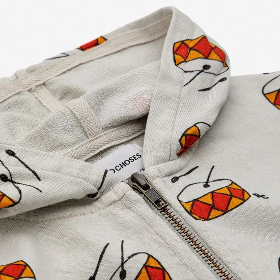 Baby Play the Drum zipped hoodie