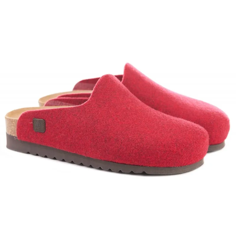 Bioline-saty Bioline Saty 3048 Merinos Love 192 Ciabatta Lana Cotta Rosso Donna