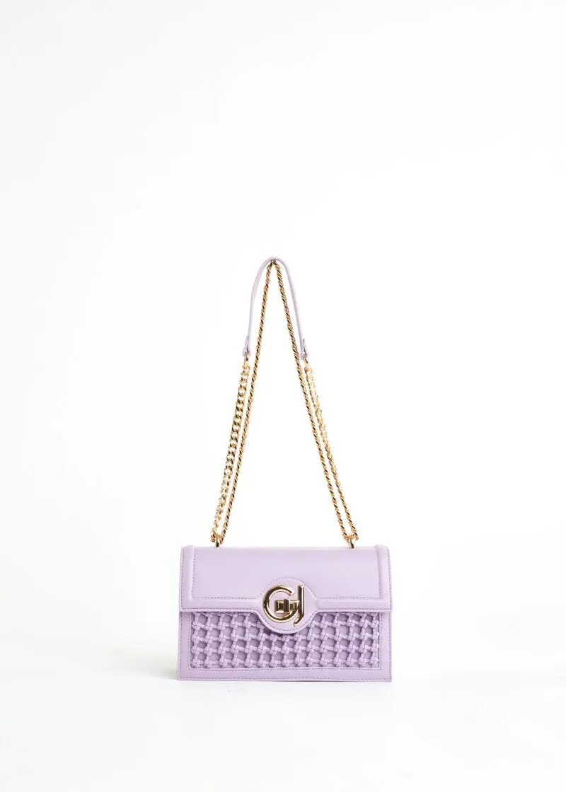 Borsa a spalla con intreccio