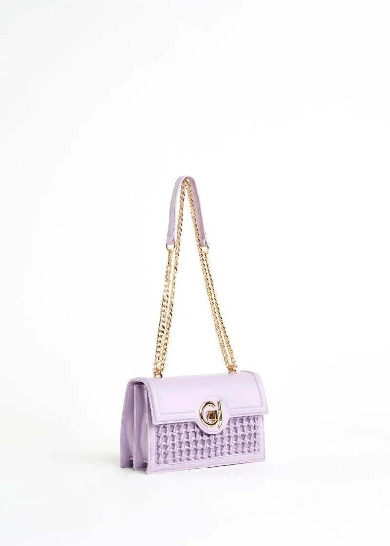 Borsa a spalla con intreccio