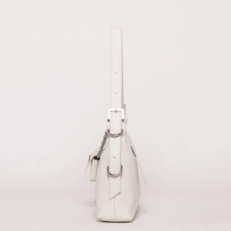 Borsa a spalla con pochettina Bianco
