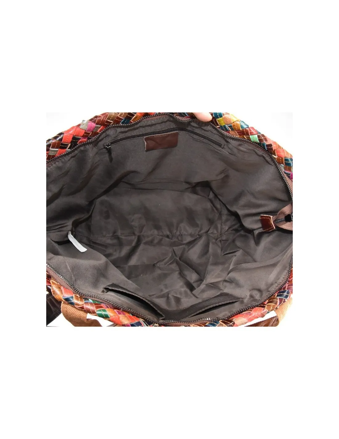 Borsa in vera pelle intrecciata, tipo tote