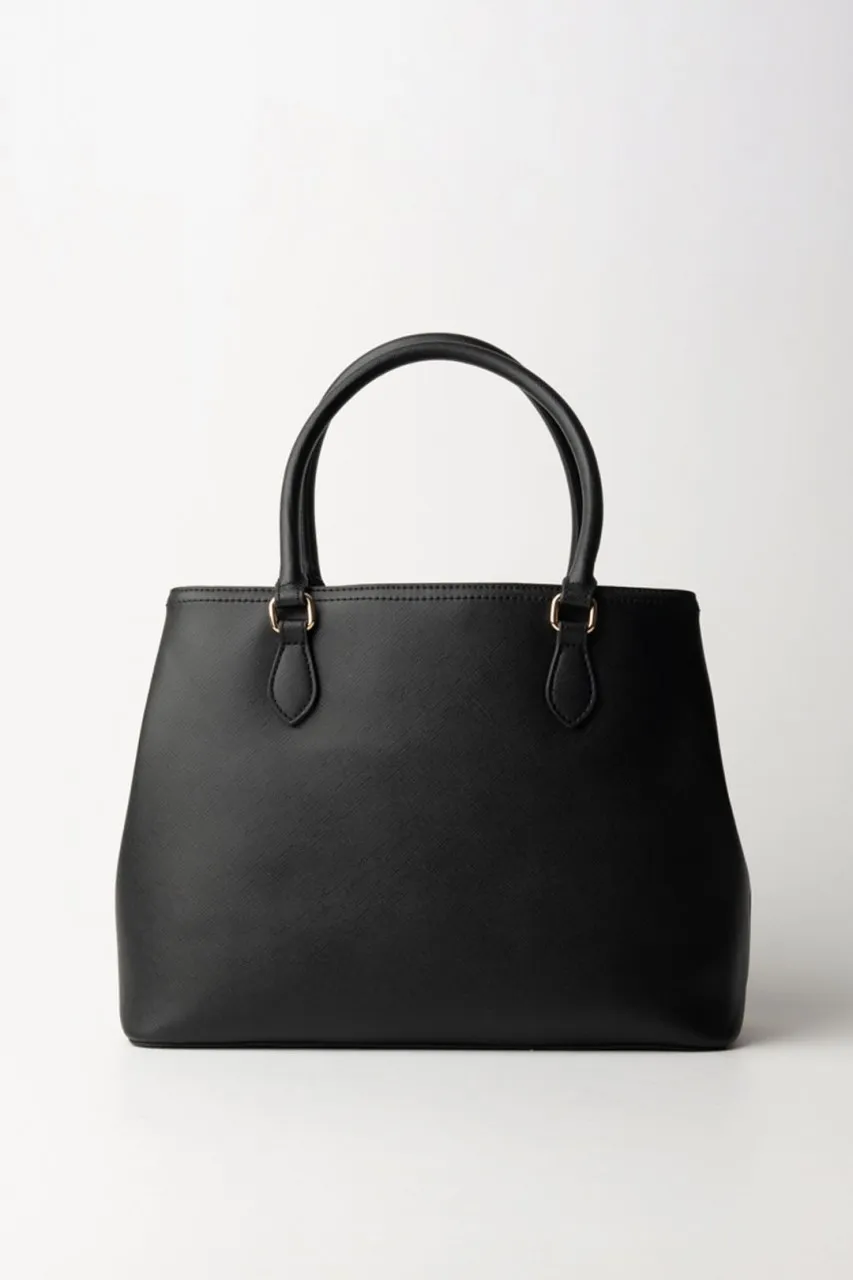 Borsa Tote con logo in oro Nero