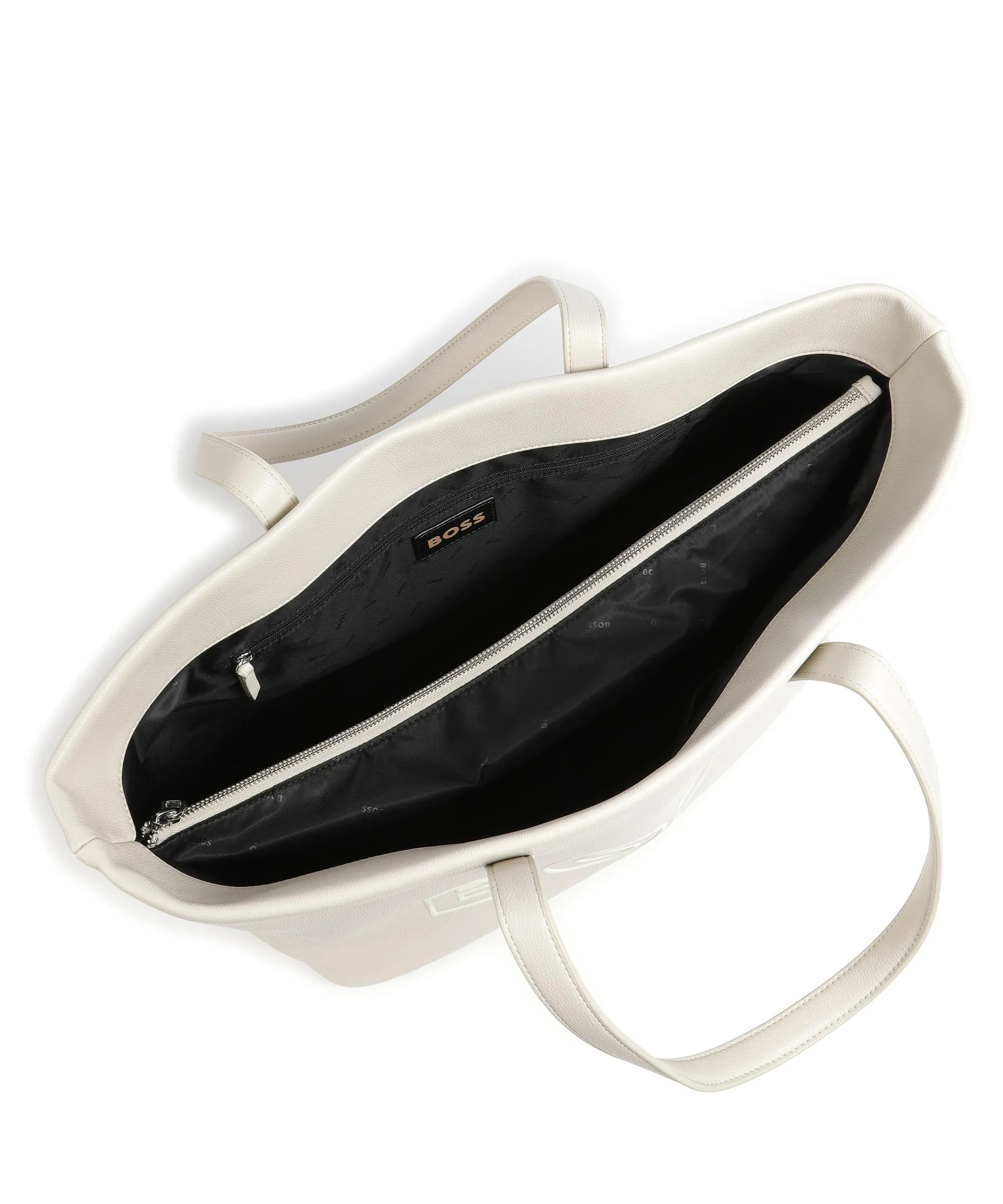  BOSS Addison Borsa shopper pelle sintetica avorio  