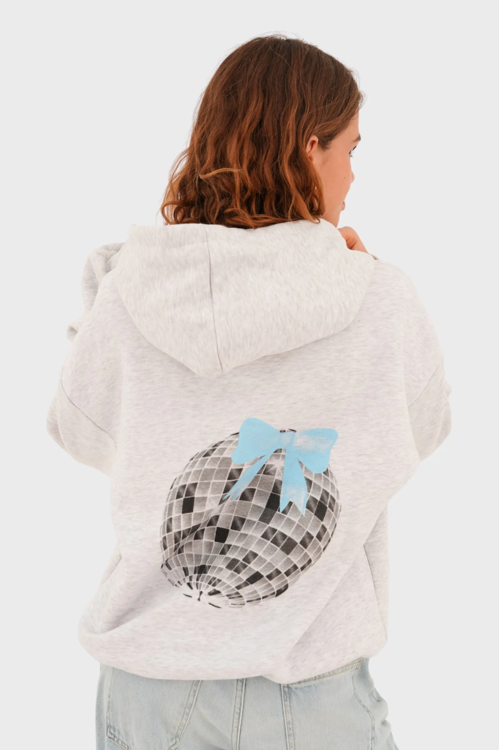 Bow hoodie grey