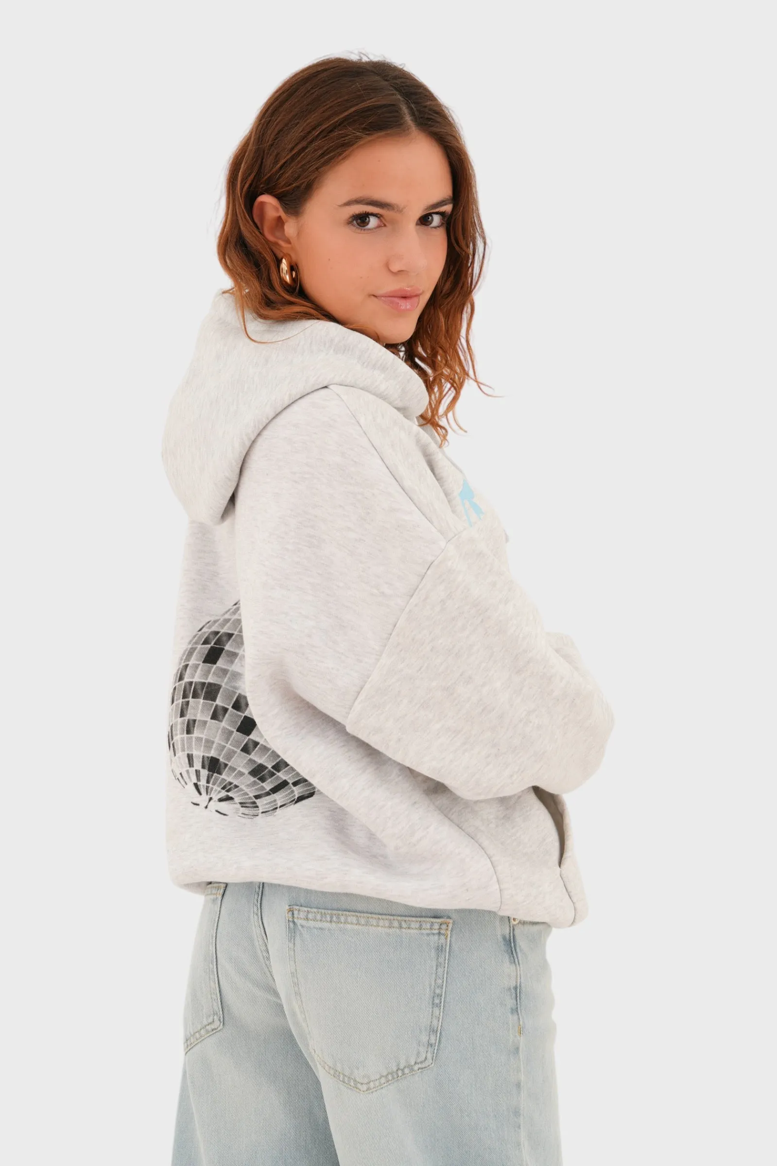 Bow hoodie grey