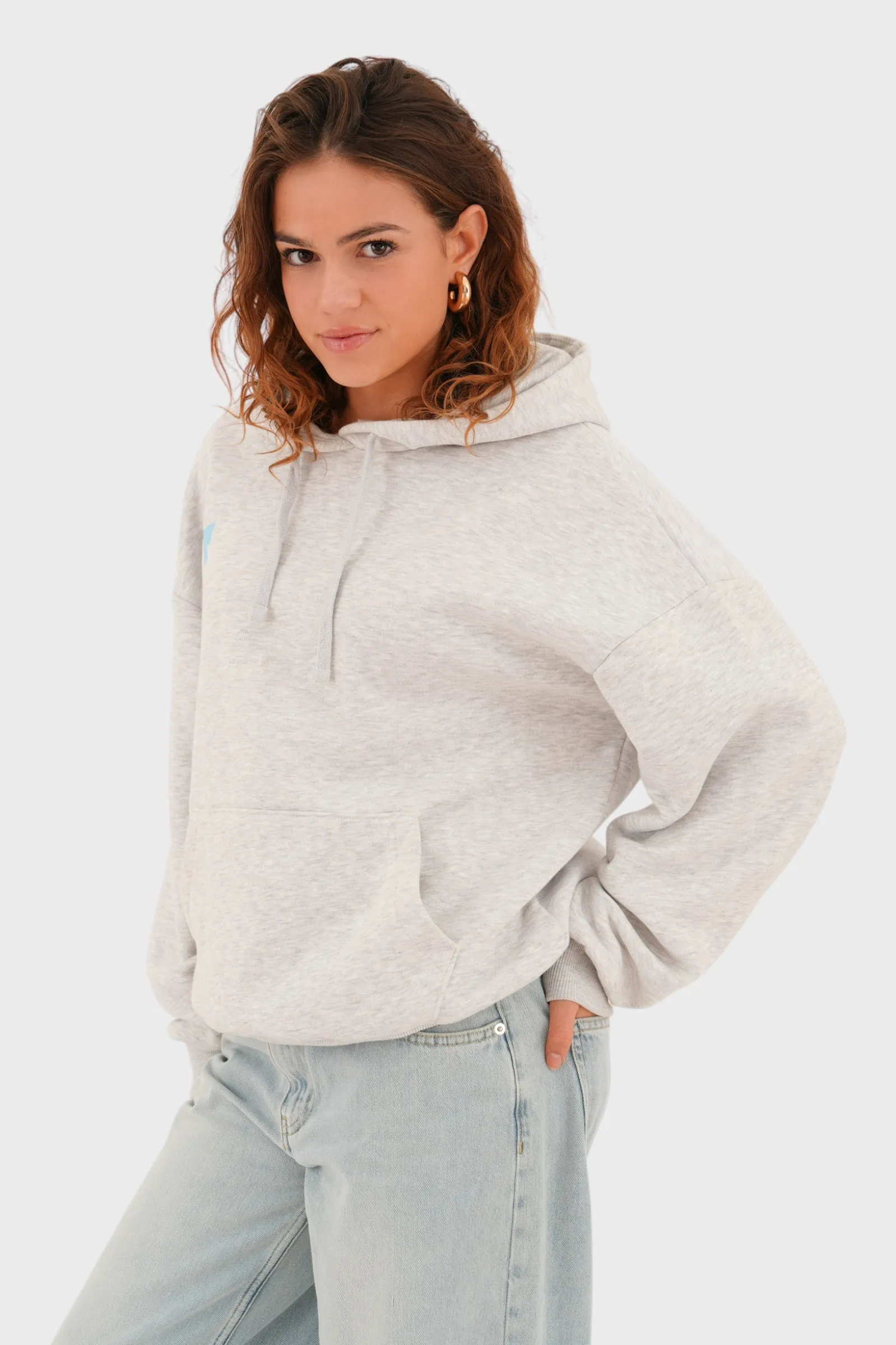 Bow hoodie grey