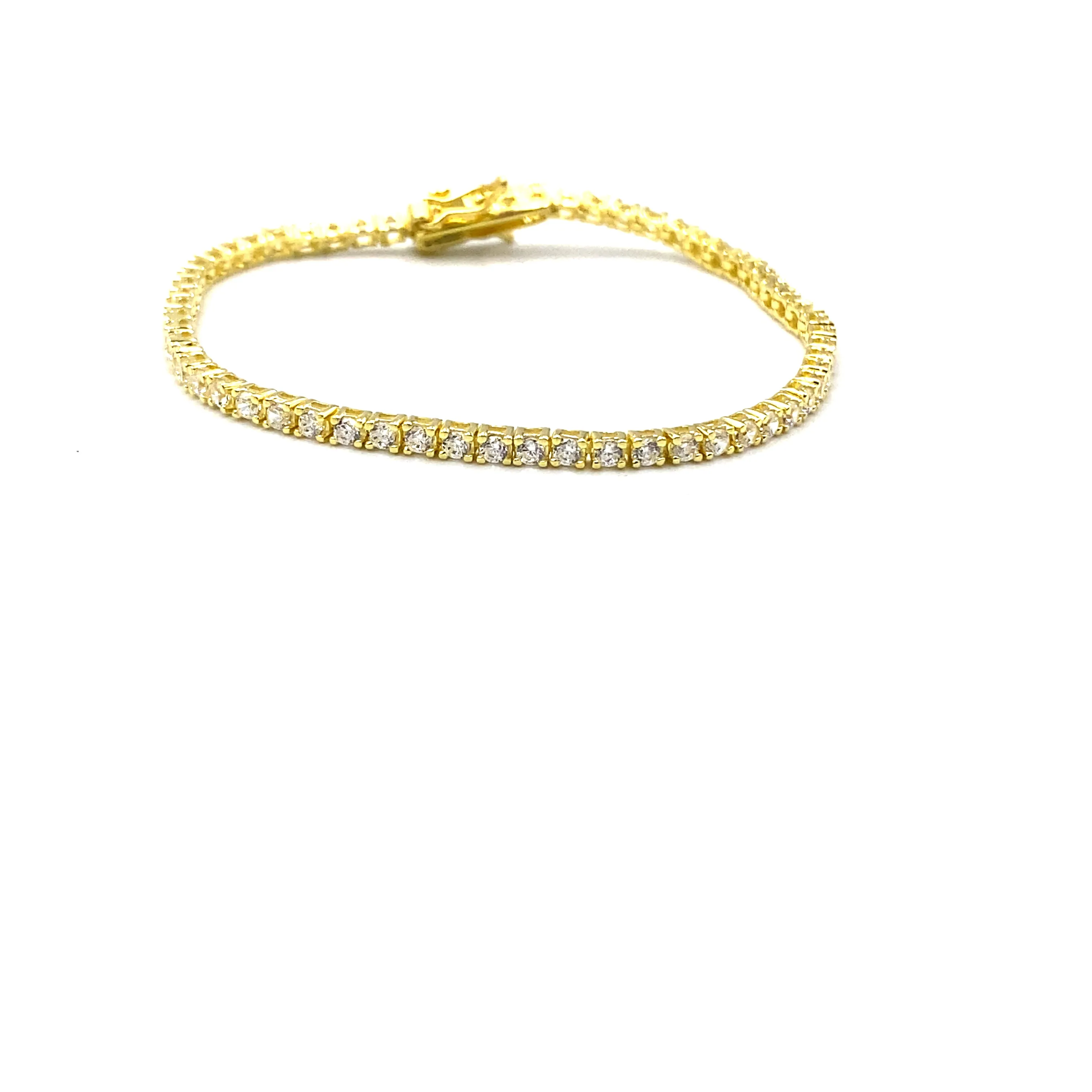 Bracciale Tennis Argento Dorato