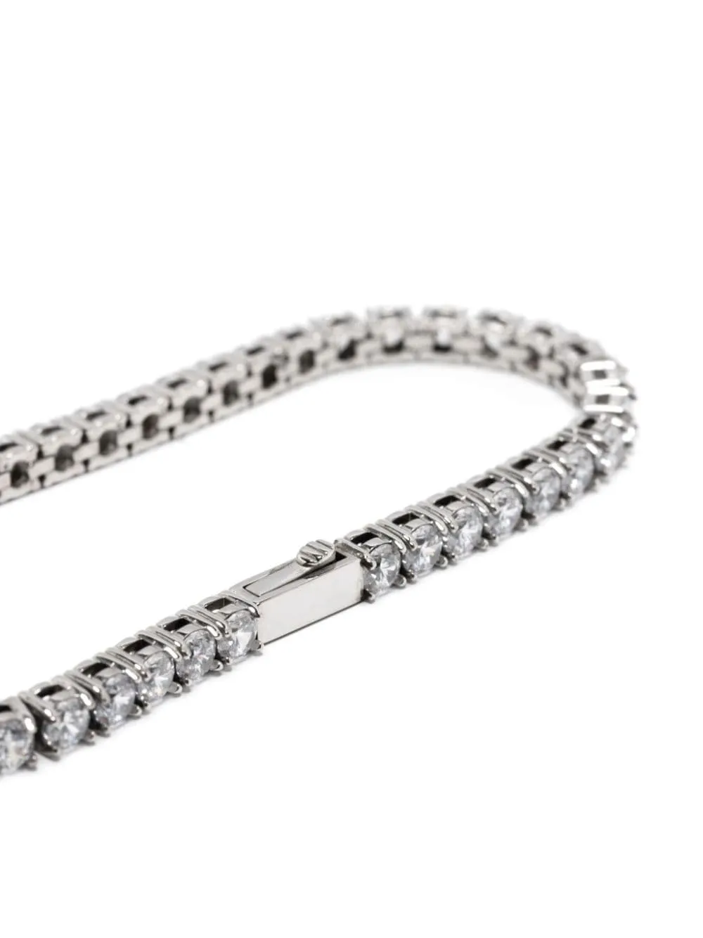 Bracciale tennis con cristalli incastonati in argento di Darkai - unisex