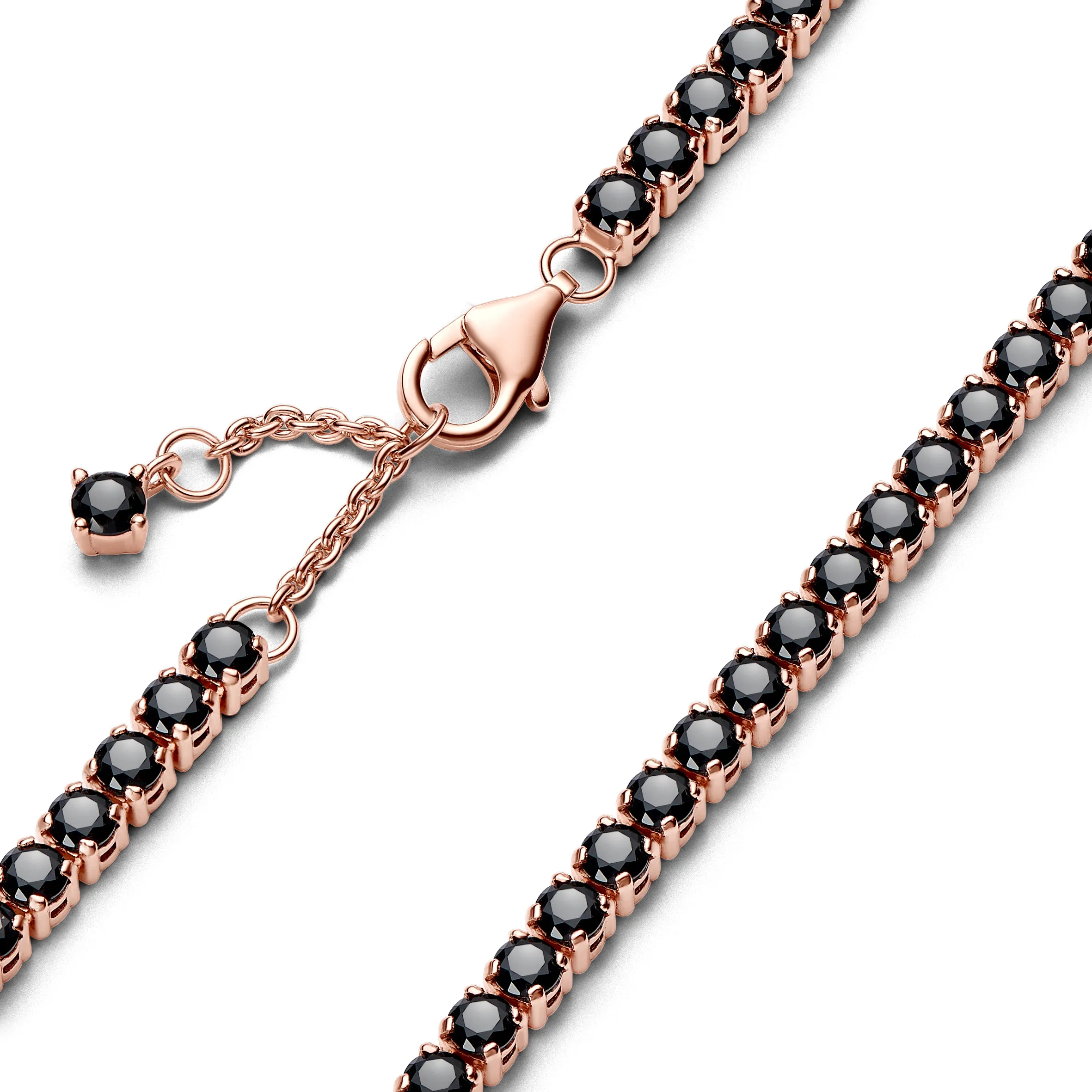 Bracciale Tennis con Pietre Nere
