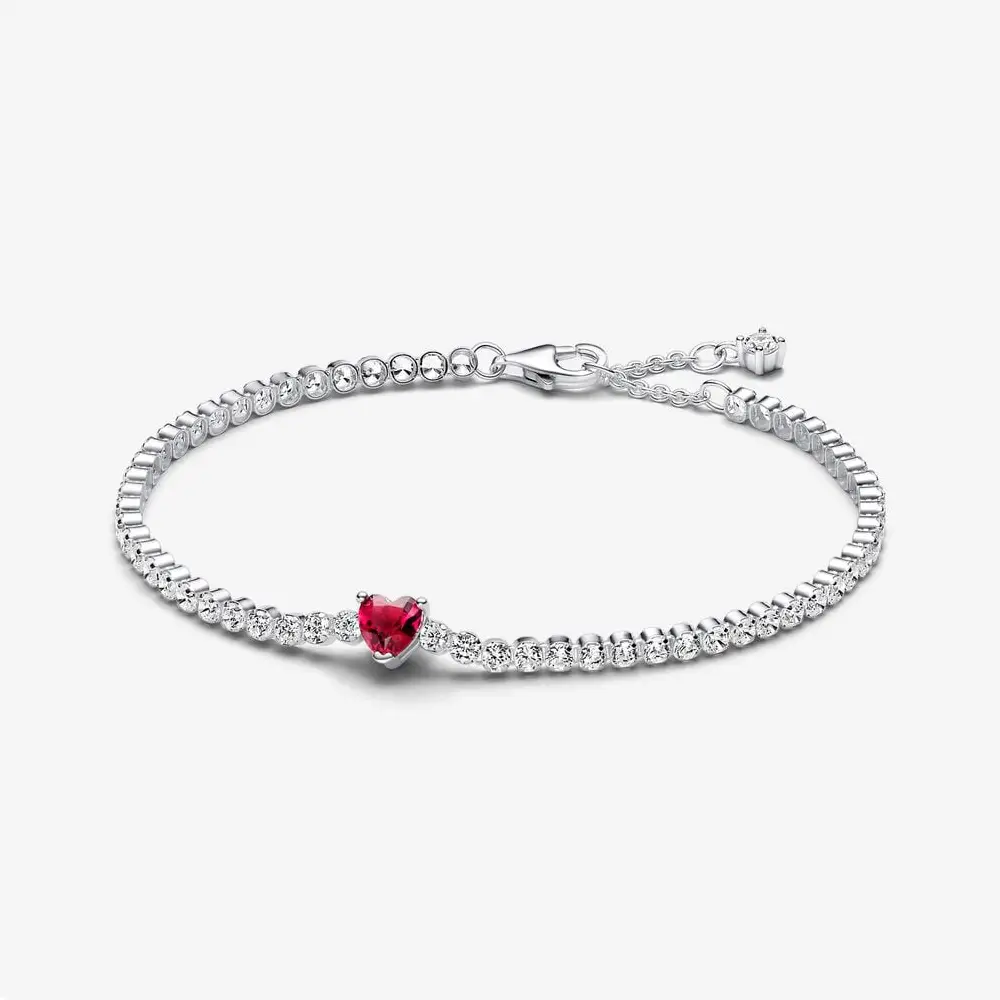 BRACCIALE TENNIS CUORE ROSSO PANDORA