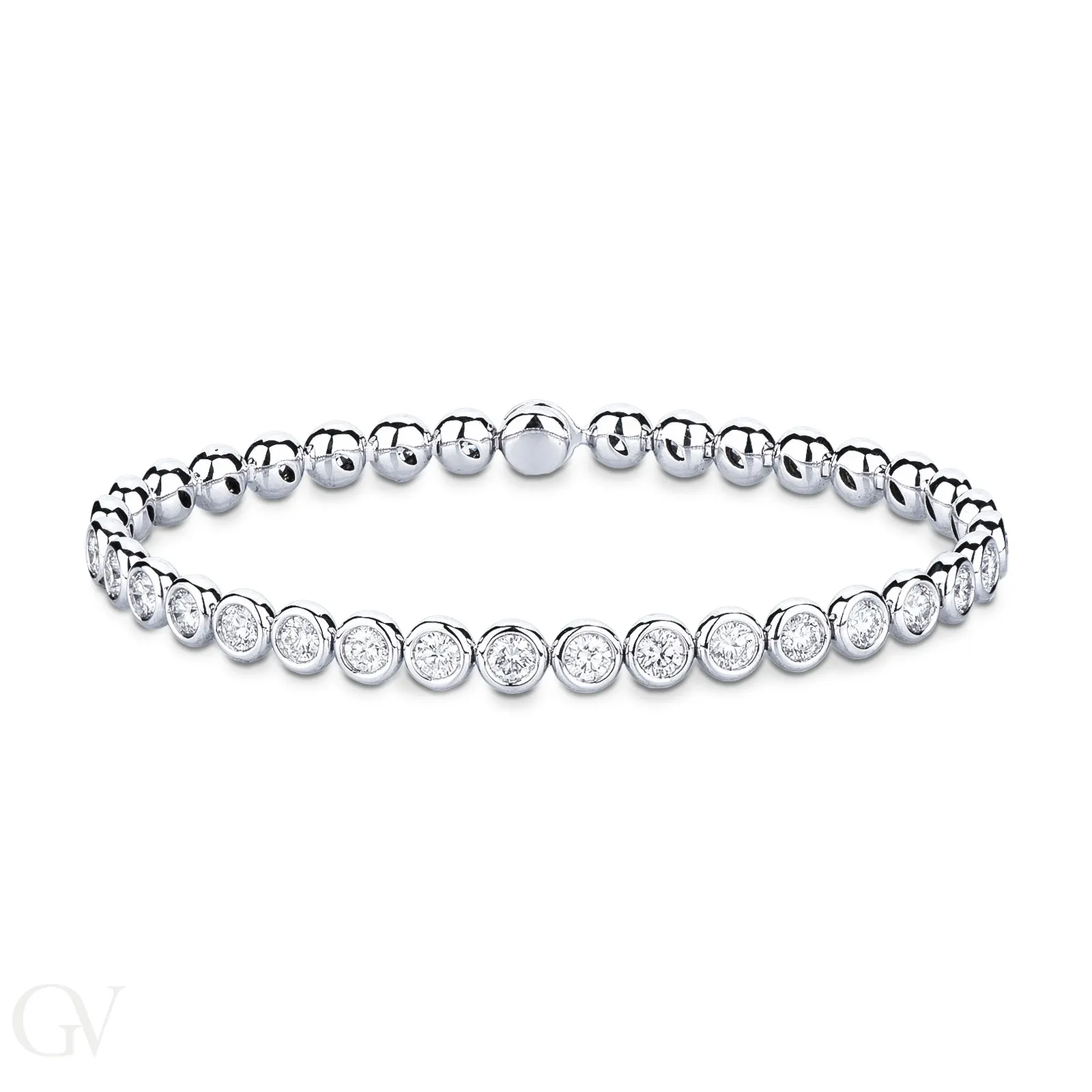 Bracciale Tennis Donna Diamanti Oro Bianco 18k