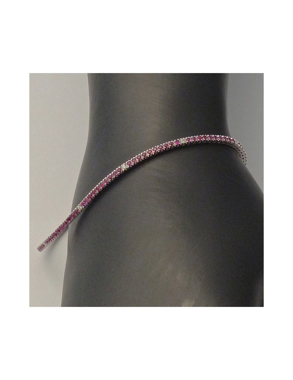 Bracciale tennis in Rubini e Brillanti