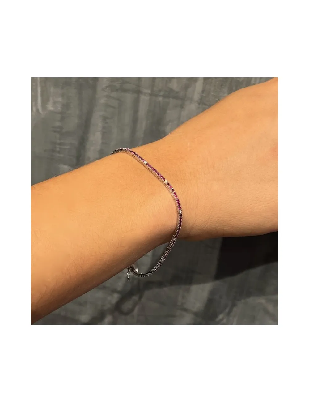 Bracciale tennis in Rubini e Brillanti