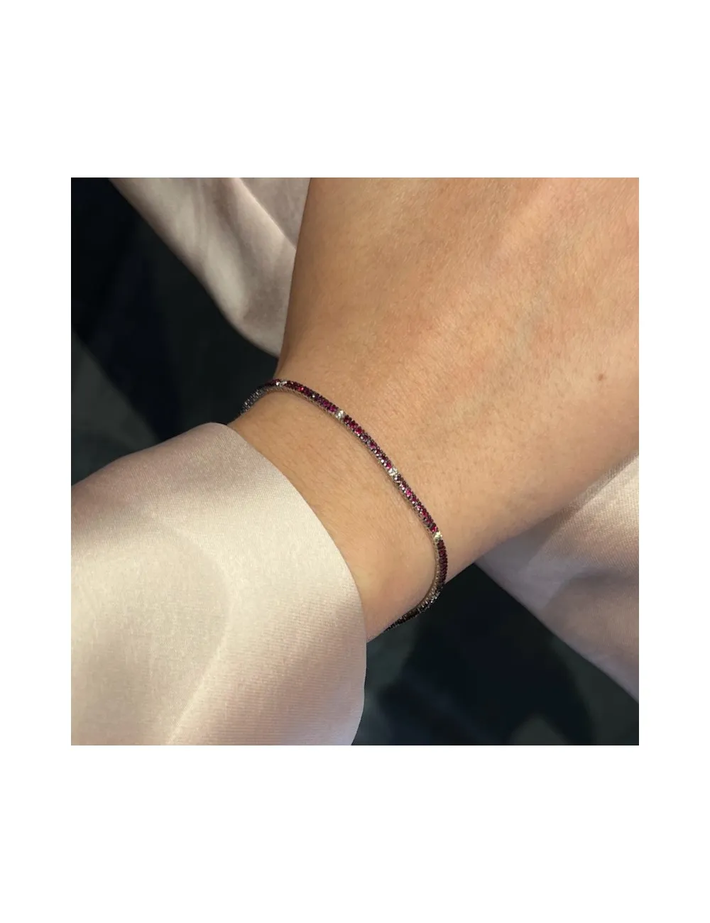 Bracciale tennis in Rubini e Brillanti