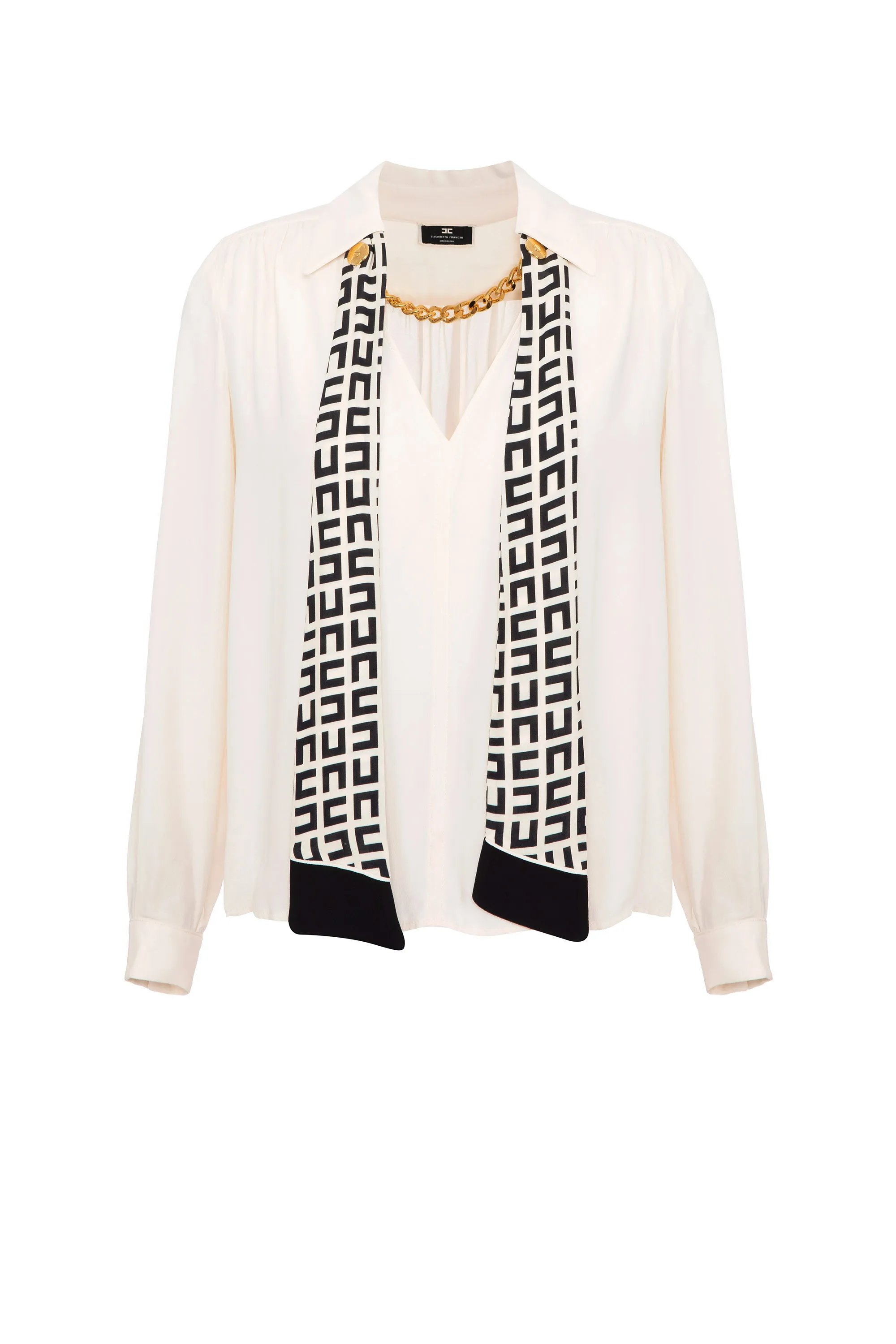 Camicia con vestibilità dritta e scollo a V