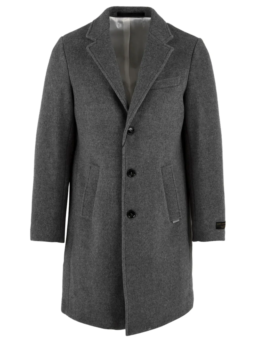 Cappotto Uomo lungo monopetto Grigio