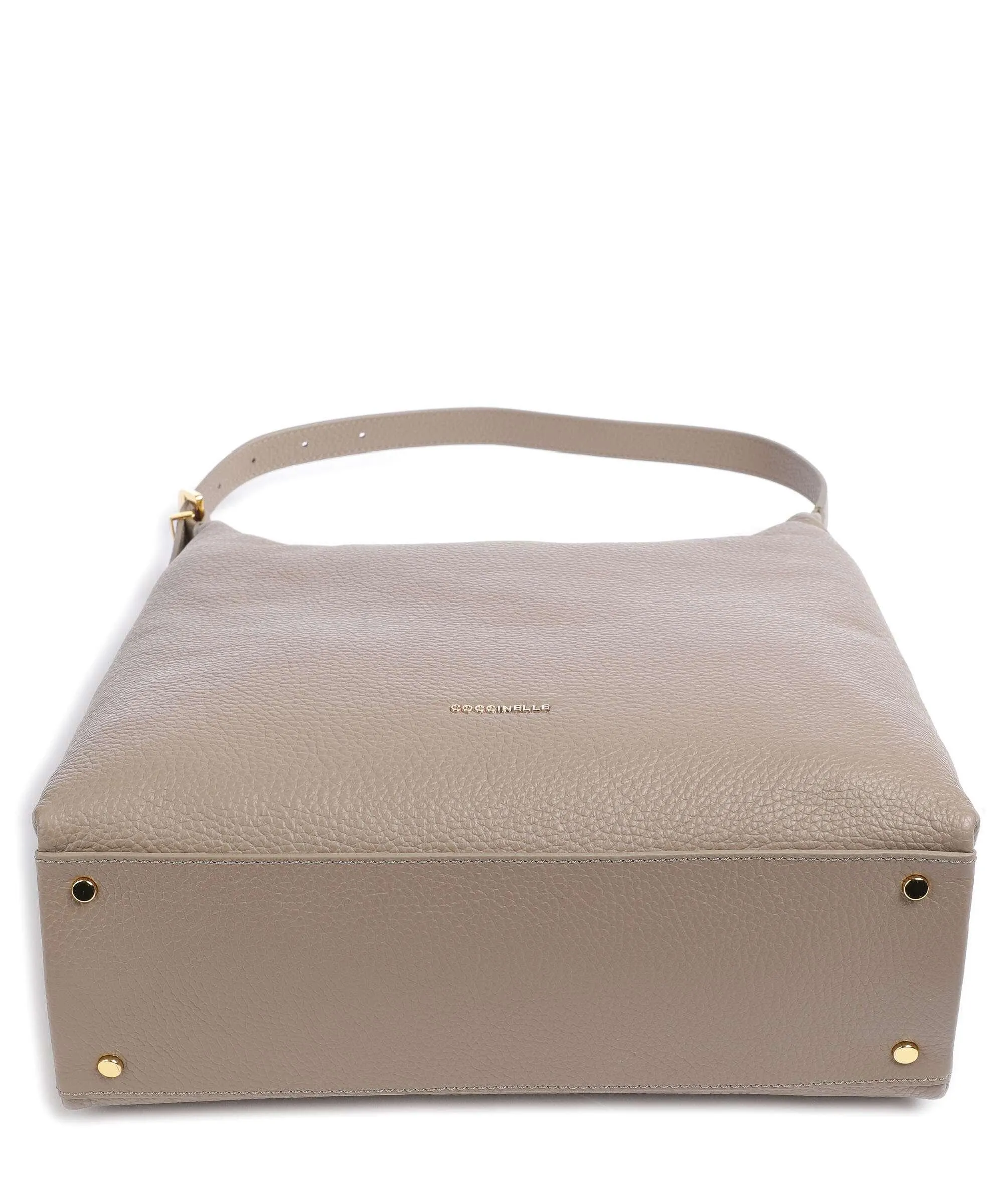  Coccinelle Gleen Borsa hobo pelle granulata taupe  