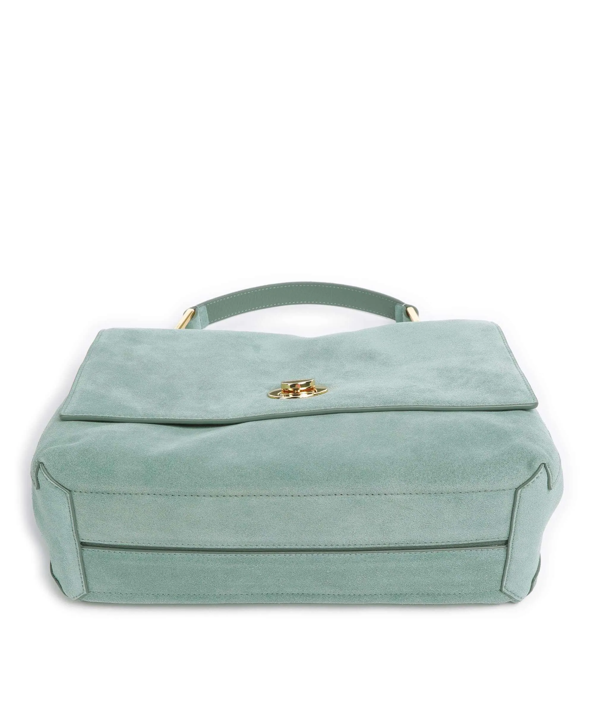  Coccinelle Liya Suede Borsa a mano pelle ruvida verde  