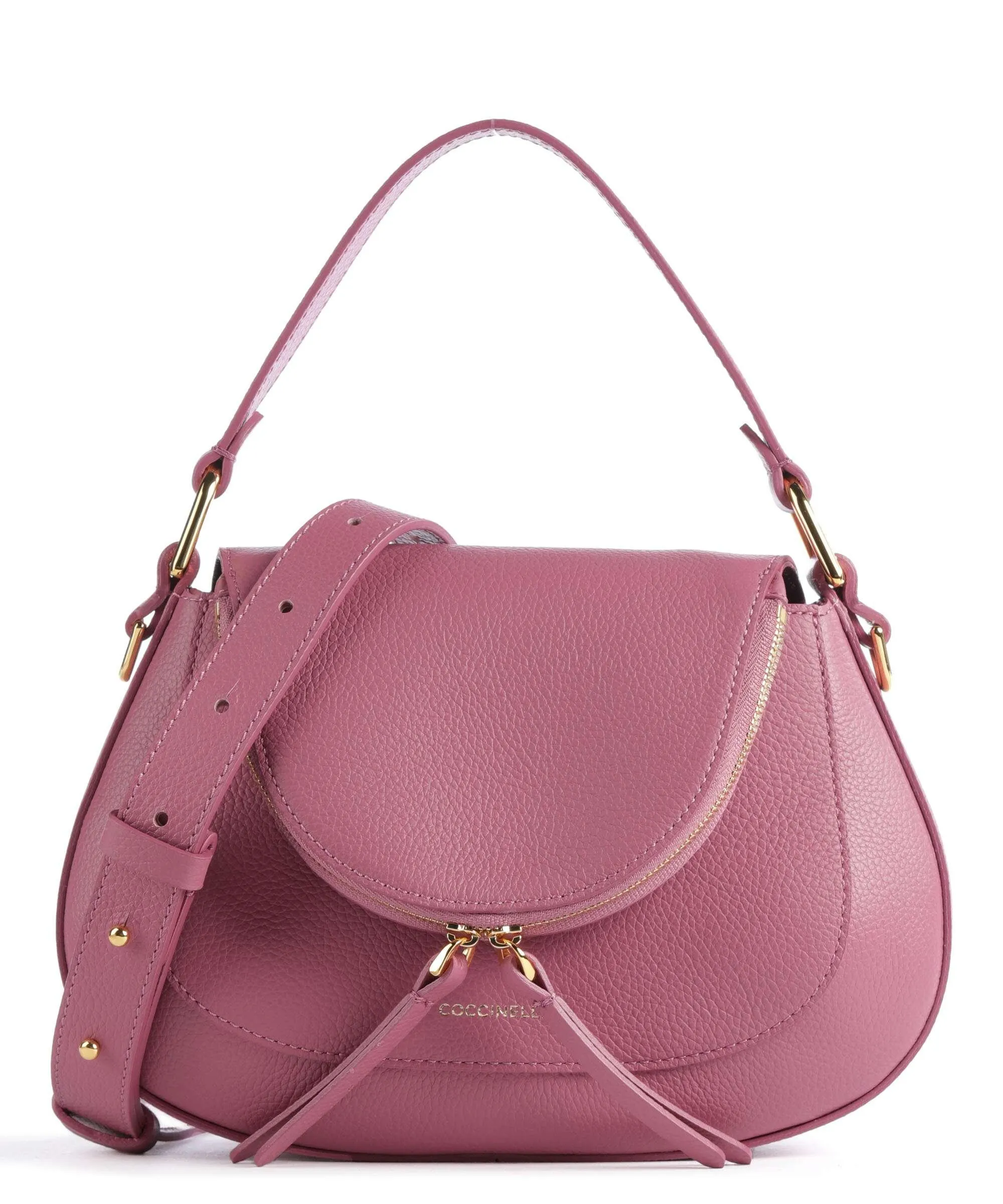  Coccinelle Sole Borsa a mano pelle di vacchetta grana pink  