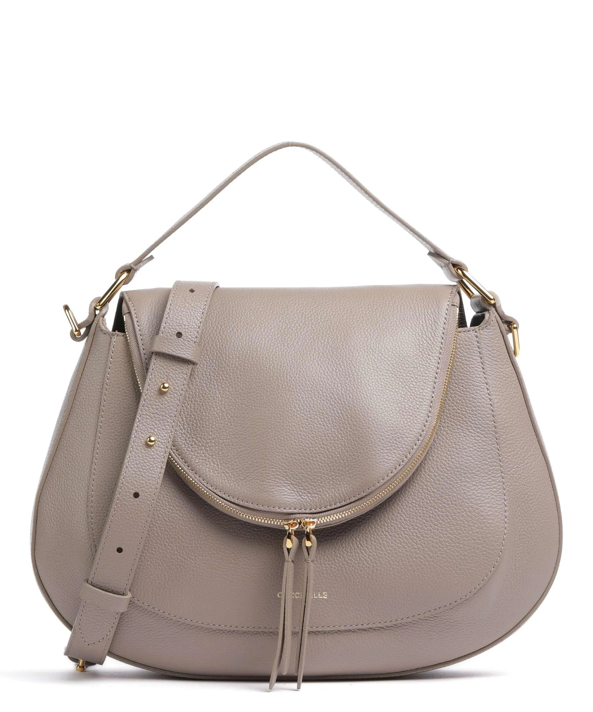  Coccinelle Sole Borsa a mano pelle granulata taupe  