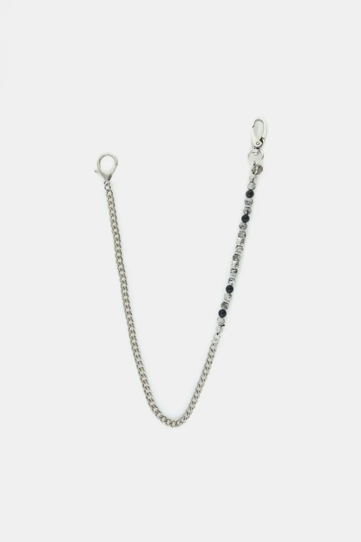 Collana con catena e pietre colorate