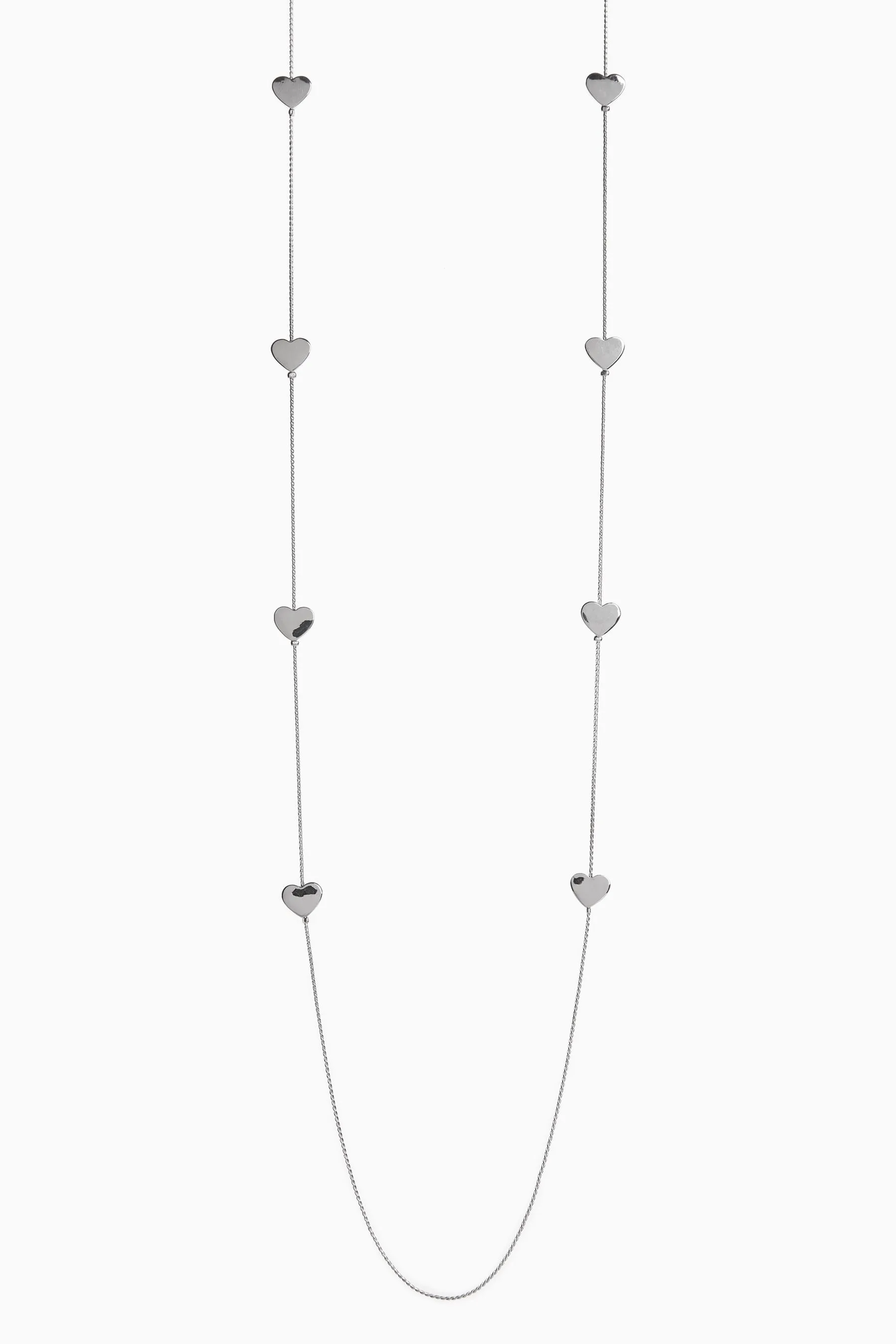 Collana lunga con cuori