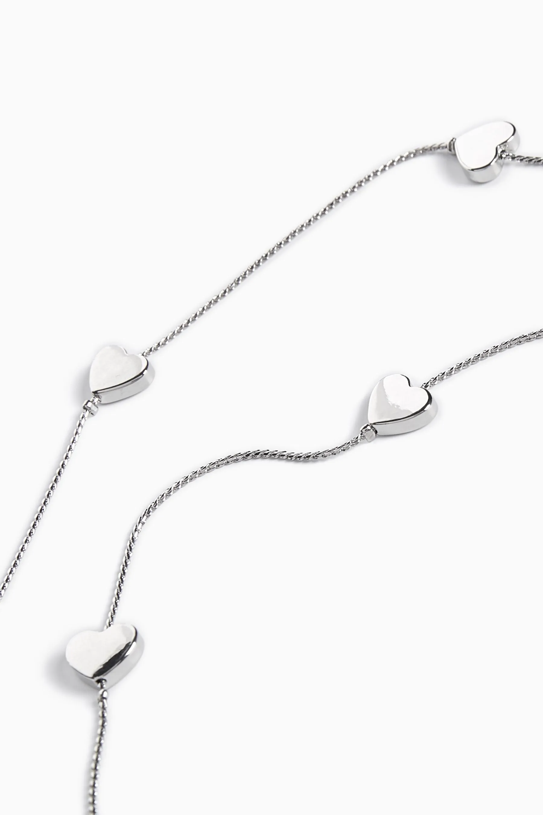 Collana lunga con cuori