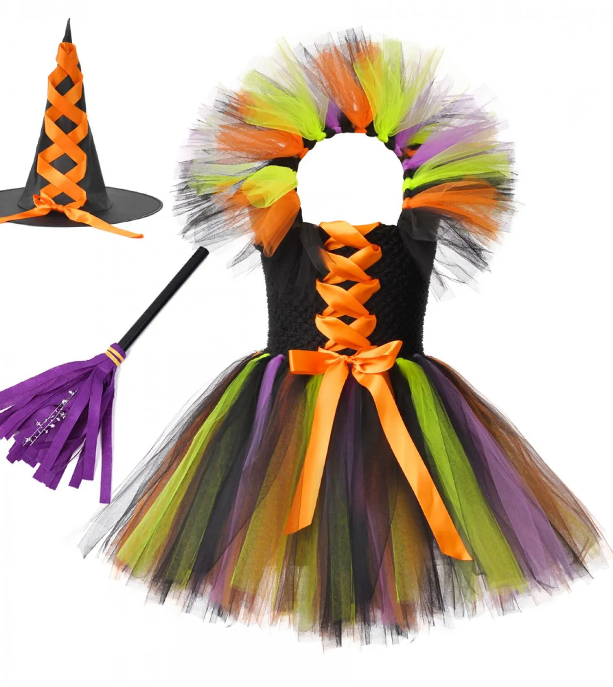 Costume da ragazza di Natale Costume da cosplay Abbigliamento da strega Costume da tutu per bambini Costume da bambina per bambi