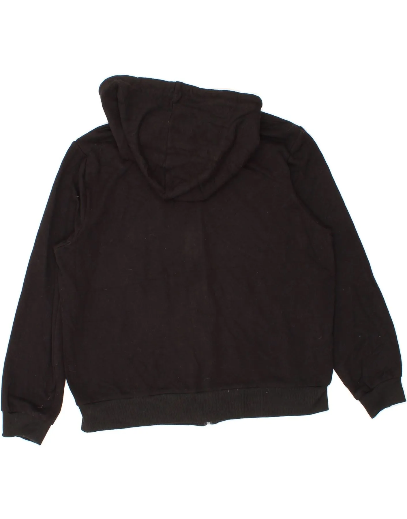 EDDIE BAUER Womens Zip Hoodie Sweater UK 16 Large Black Viscose