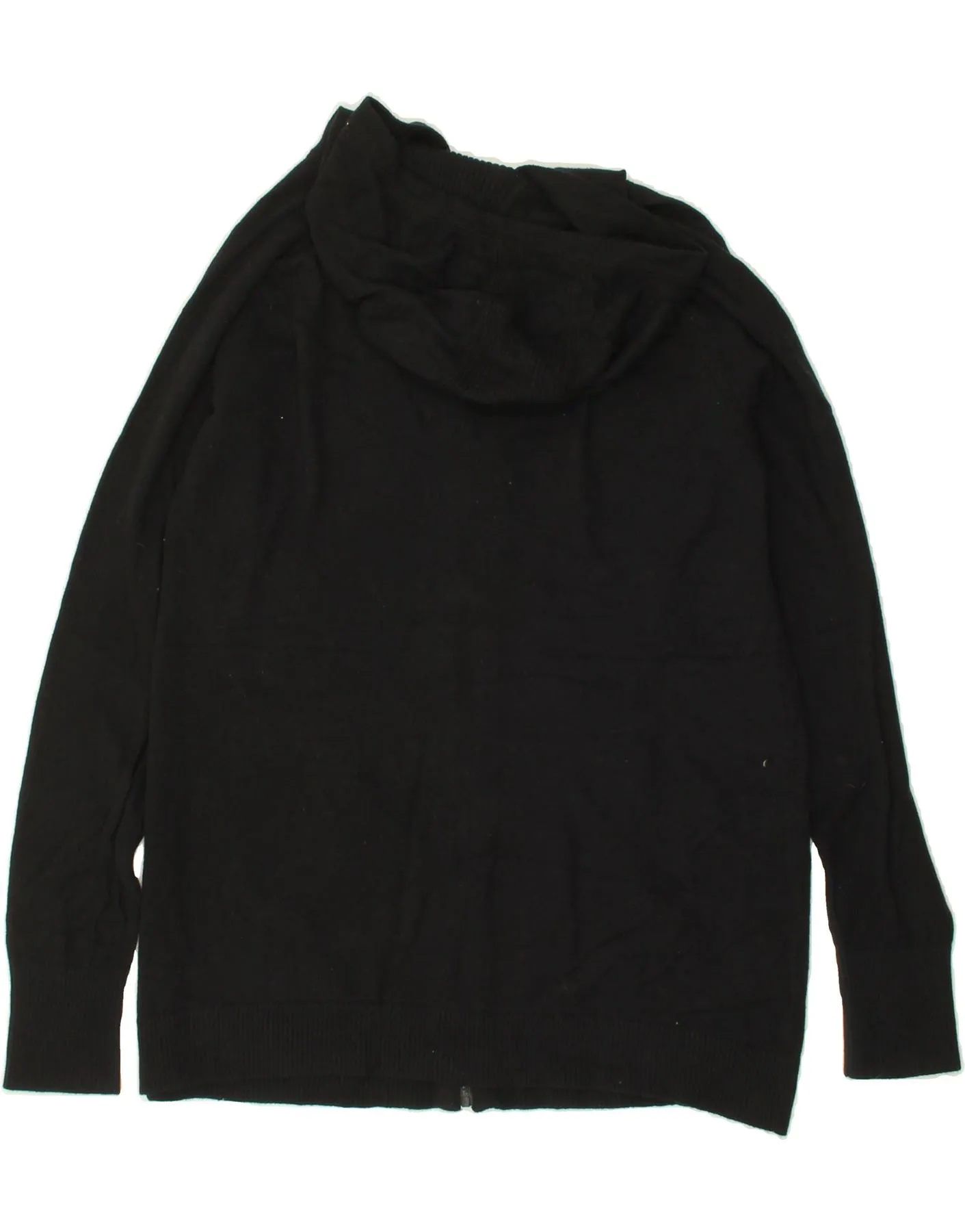 EDDIE BAUER Womens Zip Hoodie Sweater UK 18 XL Black Cotton