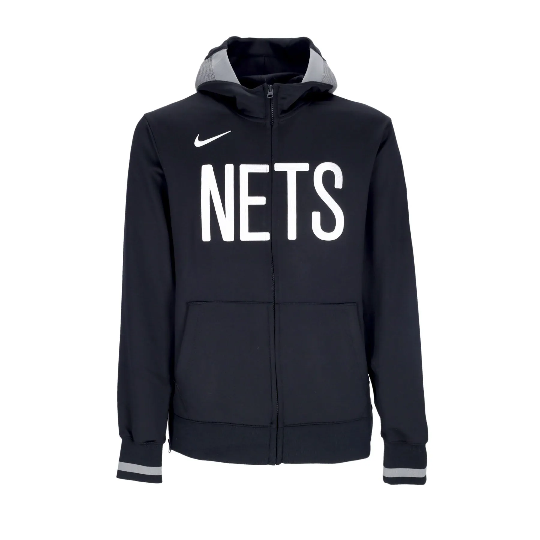 Felpa Leggera Cappuccio Zip Uomo Nba Dri-fit Showtime Full-zip Hoodie Bronet Black/dark Steel Grey/black/white