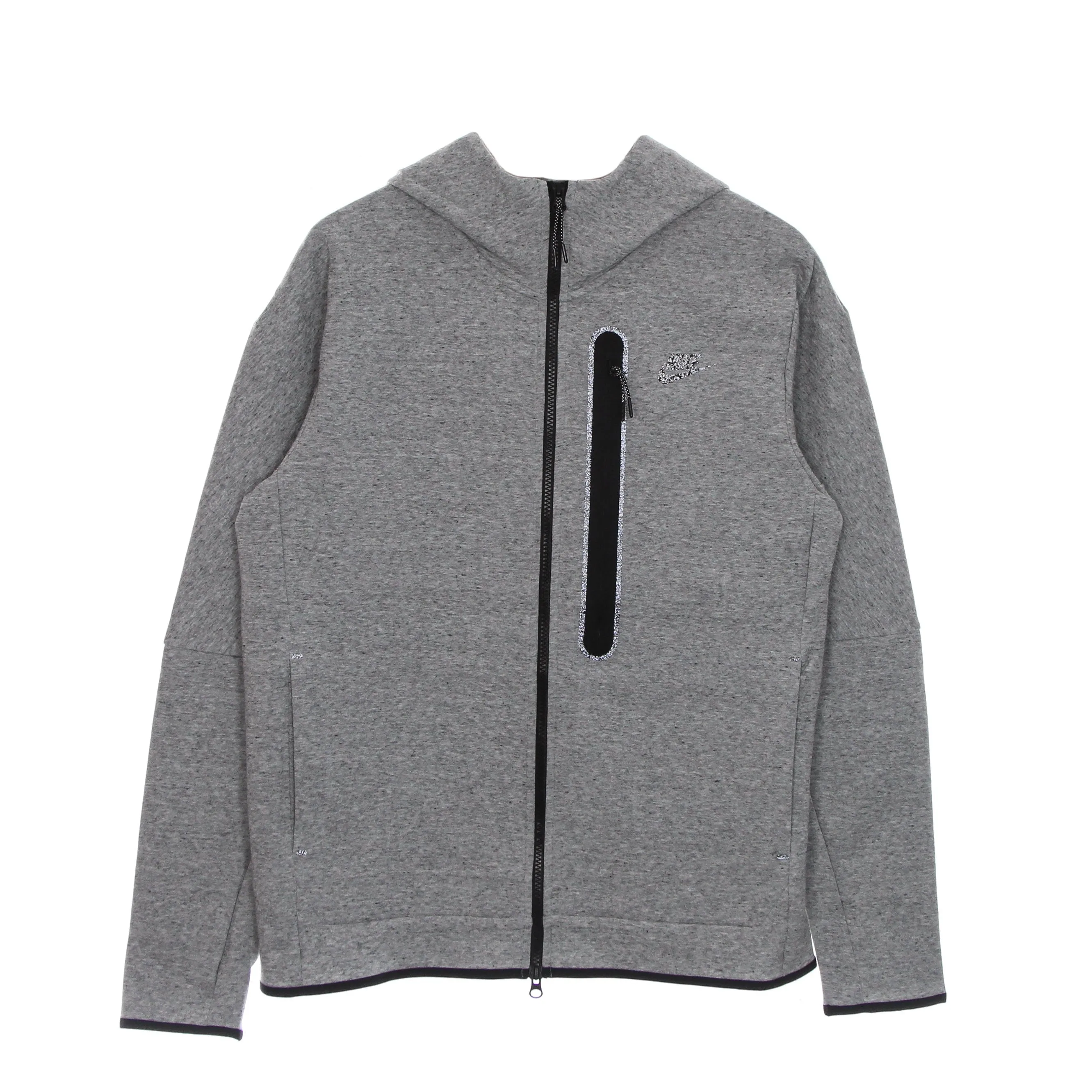 Felpa Leggera Cappuccio Zip Uomo Tech Fleece Full Zip Hoodie Revival Black/htr